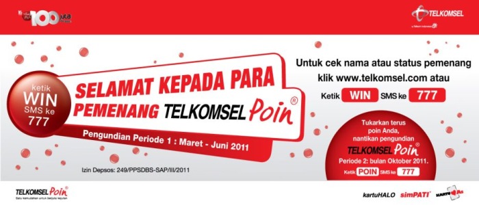 Pemenang Telkomsel Poin Periode I 2011 Pemenang Telkomsel Poin Periode I 2011